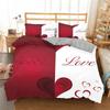 3D Love Heart Пододеяльник из микрофибры Романтическая тема любви Постельное белье King Full для детей Подростков Декор для комнаты на День святого Валентина
