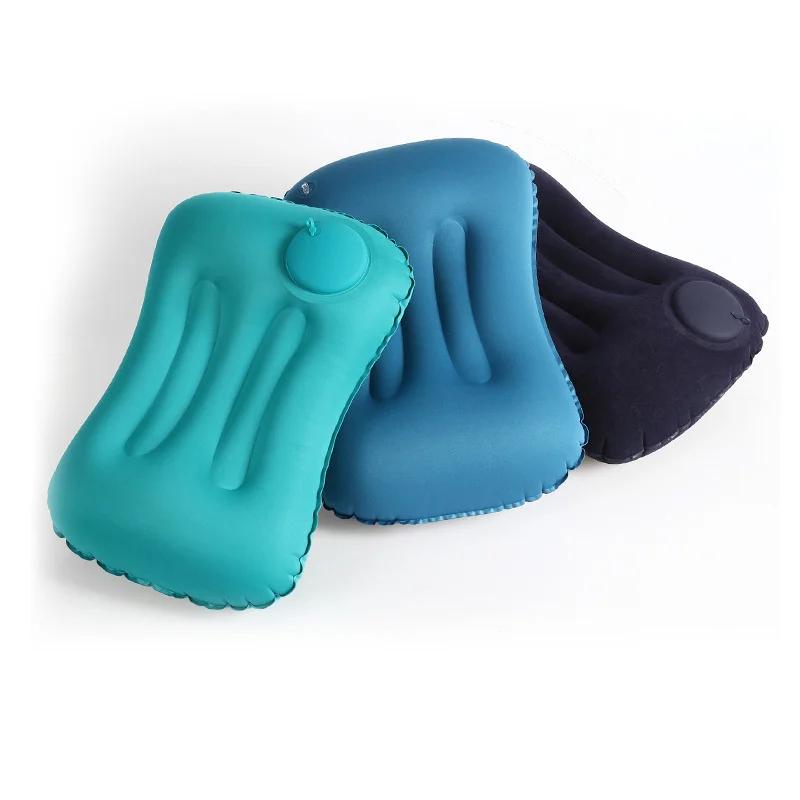 Travel Pillow Air Inflatable Airplane Car Pillows Folding Portable Press Bed Pillows Waist Pillow Neck Cushion Office Supplies