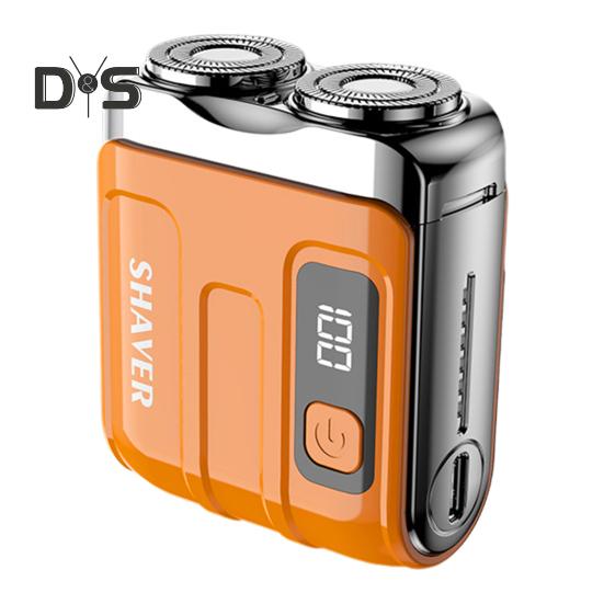 Мини-электробритва с ЖК-дисплеем, USB-перезаряжаемая водонепроницаемая дорожная бритва, портативный триммер для бороды для мужчин, инструмент для удаления волос, подарок отцу, мужу, парню