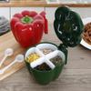 4 In 1 Plastic Creative Seasoning Jar Container With Spoon Chili Shape Barbecue Condiment Spice Rack Home Kitchen Acceesories