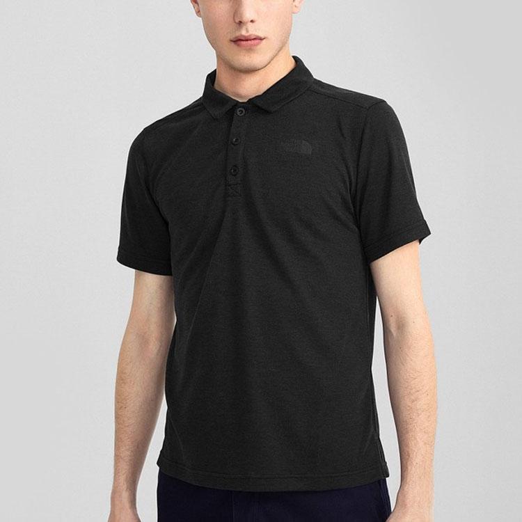 THE NORTH FACE Polo Shirts Men's Black Polo Collar Moderate Straight Fit NF0A5B1P-JK3