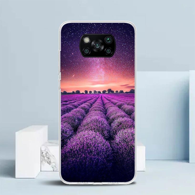 Purple Lavender Flowers Phone Case For Xiaomi Poco F7 Ultra X5 X6 X7 Pro M7 Redmi 15C 15 13C 13 12C 12 10C 10 10A 9 9C 9A 9T Cov