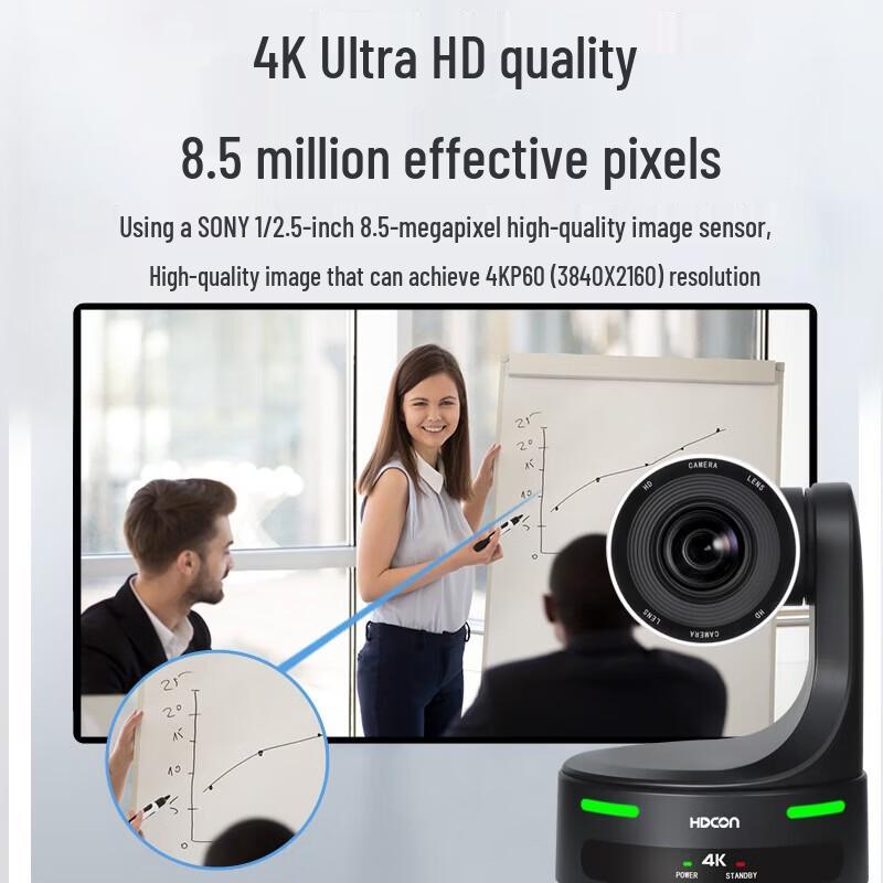 HDCON4KP60 4K UHD AI Tracking PTZ Video Conference Camera (CN version)