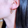 Новые корейские модные серьги изящные бриллиантовые серьги в форме сердца темпераментные серьги серьги женские