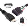 Xiwai Адаптер-удлинитель USB-разъема материнской платы на Micro USB для мини-монитора, сенсорной панели, камеры 2.0 9-контактный 10-контактный 5-контактный кабель, 1,65 фута/50 см,