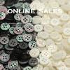 5Pcs Four-Eye Imitation Shell Resin Button Shirt Sleeve Collar Buttons Pearlescent Knitted Cardigan Top Black And White Clothing Small Buttons