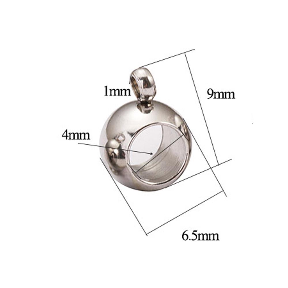 10pcs Stainless Steel Spacer Beads Pendant Charms Clasps Gold Color Bail Beads for DIY Jewelry Making Findings Hole 2-4mm Beads