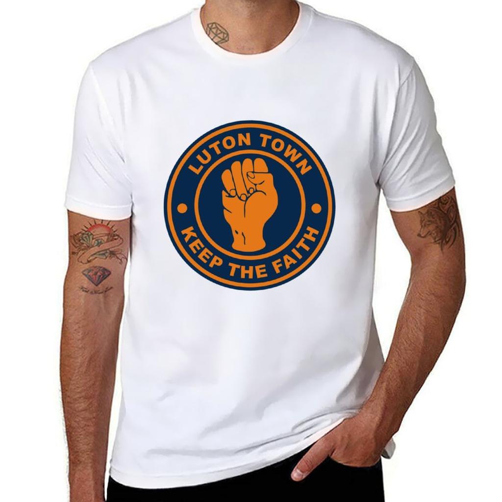 Luton Town keep the faith T-Shirt customs cute tops anime mens t shirts casual stylish