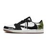Travis Scott X Air Jordan 1 Винтажные Баскетбольные Кроссовки Унисекс Низкие Зеленые DZ4137-700(Команда1698- 7.0 )
