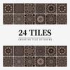 24 Pieces European Pattern Self-Adhesive Tile Sticker Waterproof And Oil-Proof Kitchen Bathroom Wall Decoration Matte Film Pvc Wall Sticker