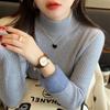 Fashion Thick Half High Neck Plush Base Sweater Women New Autumn and Winter Velvet Knitted Sweaters Tops Office Lady Casual Warm Knitwear 24866