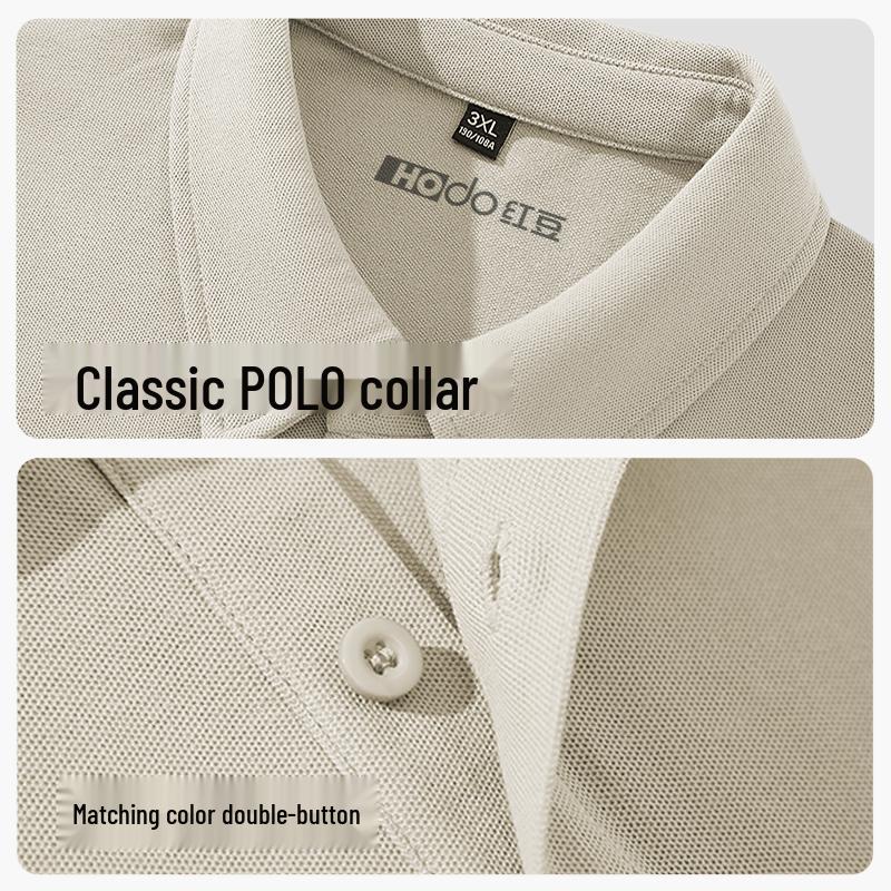 Мужская рубашка-поло Hodo с коротким рукавом, устойчивая к складкам, простая в уходе