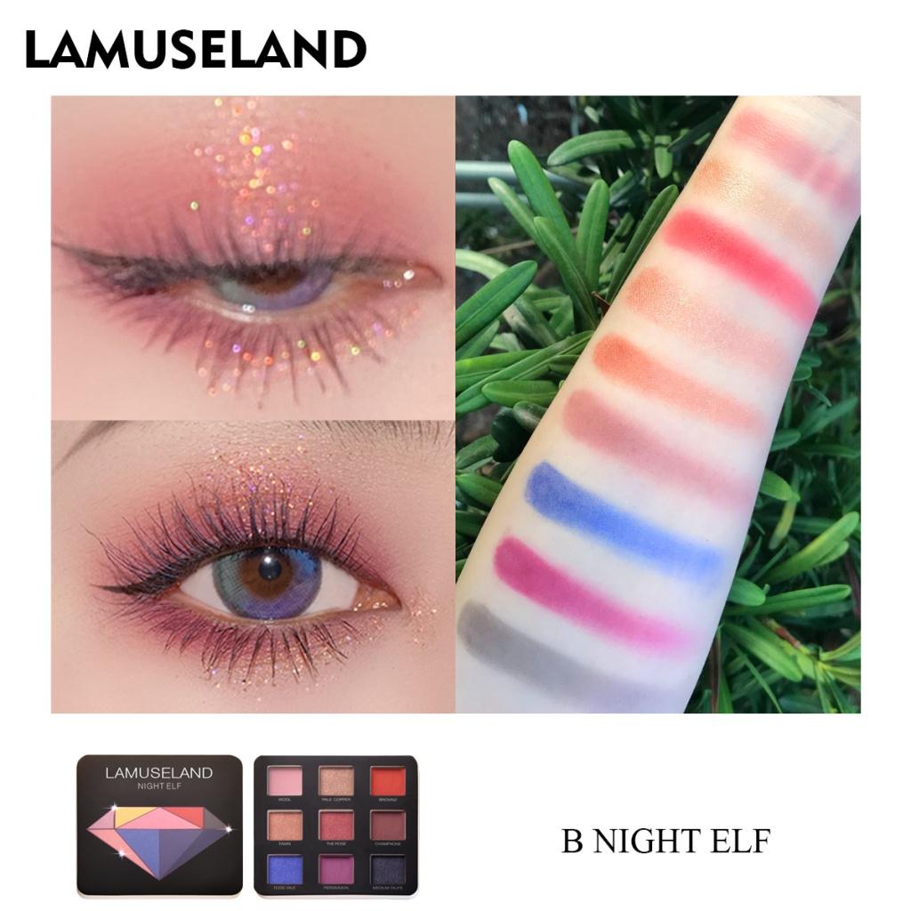 LAMUSELAND 4 шт./компл. набор для макияжа глаз, тушь + подводка для глаз + карандаш для бровей + палитра теней для век