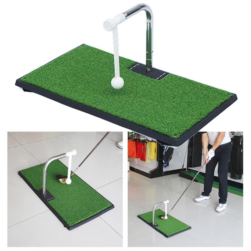 Durable Golf Swing Practice Trainer Adjustable Golf Hitting Aid Simulators Golf Swing Training Mat Golfing Accessory