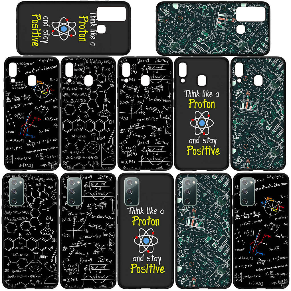 Чехол для iPhone 17 16 15 Xiaomi Poco Redmi Note 14 13 12 11 Pro Max Samsung Galaxy S25 S24 S23 OPPO Huawei Математика Химическое уравнение Формула Чехол для телефона