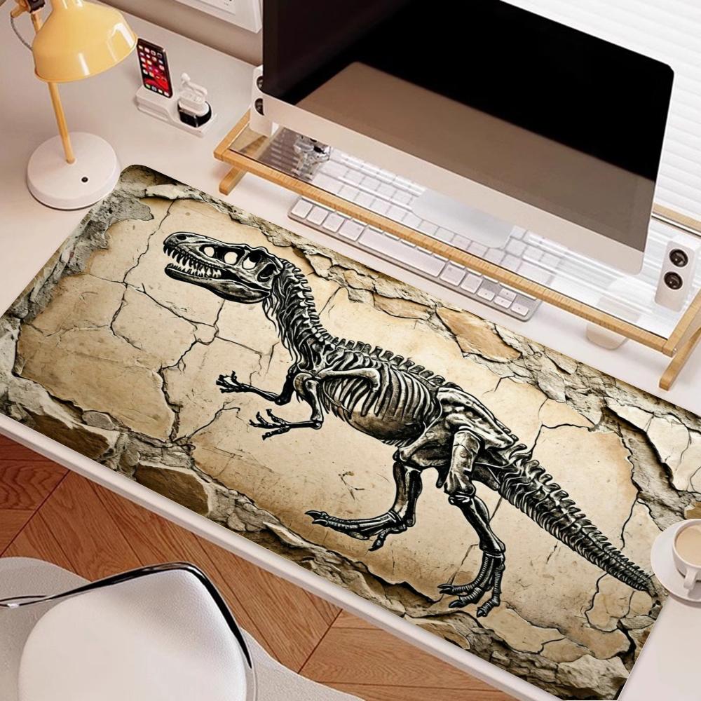 Dinosaur fossil skeleton design mousepad table mat playmat large size keyboard accessories laptop games bedroom mousepad