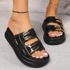 New Summer Fashionable Comfortable Thick-soled Women's Slippers Elegant and Casual Increased Open-toe Sandals Slippers Women