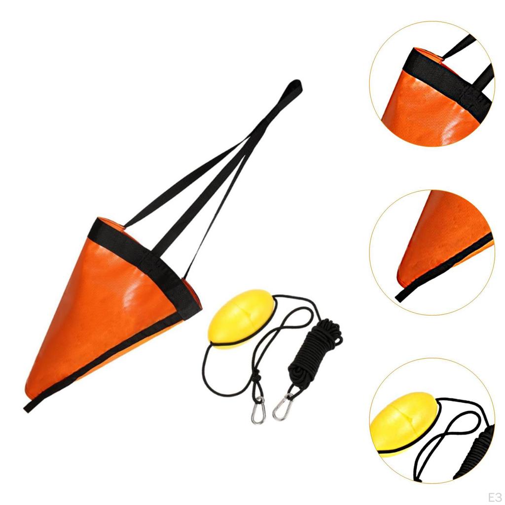 Комплект дрейфующего якоря для каноэ для рыбалки с 30-футовым буксировочным тросом и ПВХ-материалом