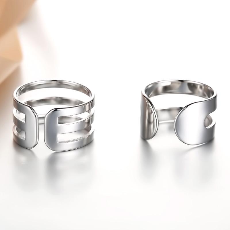 Кольцо для пары «Темперамент» для женщин, посеребренные модные кольца из розового золота для мужчин и женщин