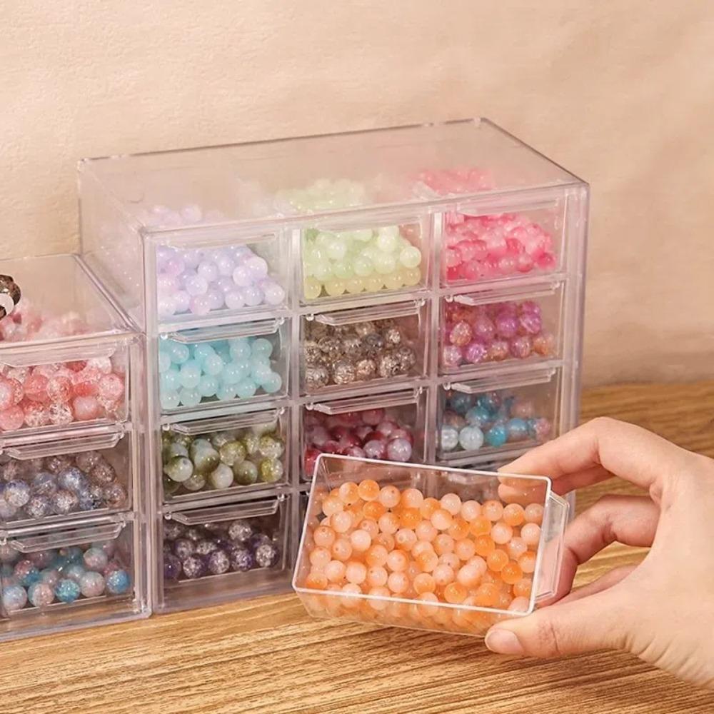 Большая вместимость ящика для хранения прозрачная коробка для ювелирных изделий качественная коробка для сортировки бусин домашняя