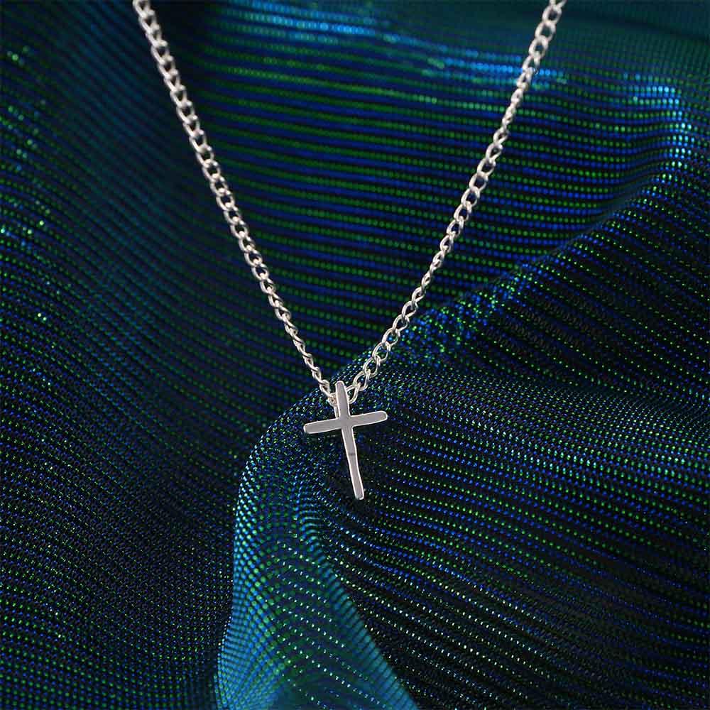 Fashion 1 Pcs Lady Women Party Simple Jewelry Cross Pendant Clavicle Chain Necklace