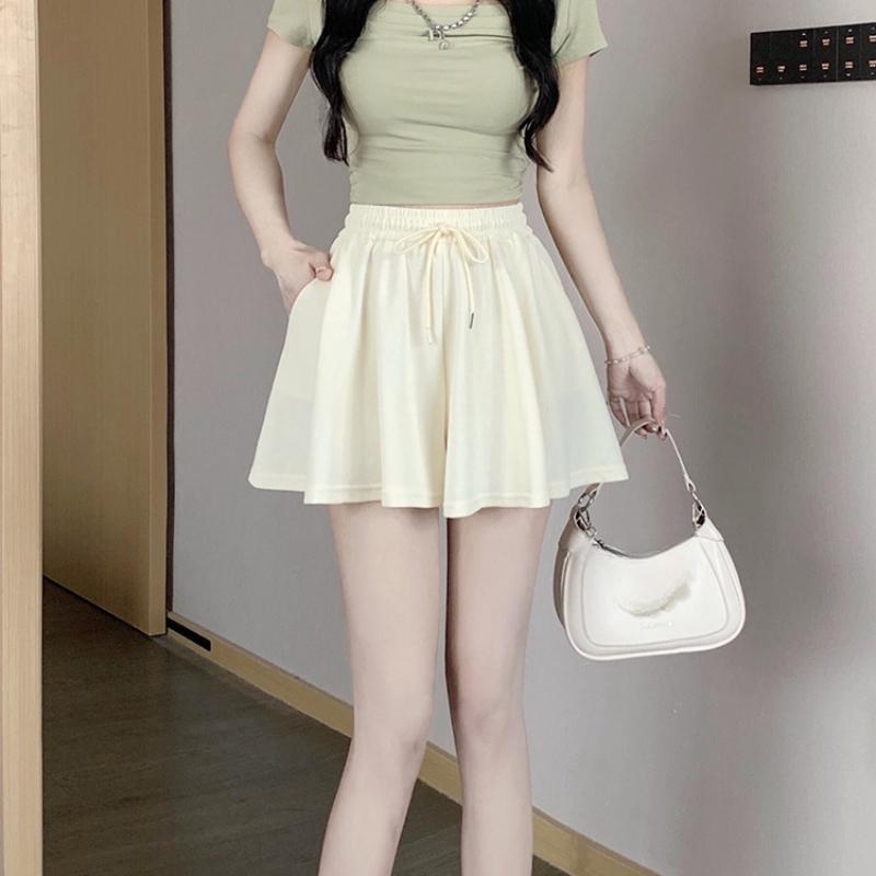 Женские летние модные шорты, однотонные спортивные шорты, повседневные универсальные брюки с высокой талией, шорты на улице