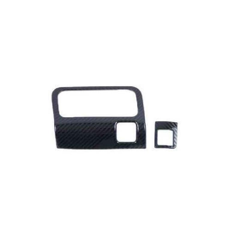 Carbon Texture For Cadillac CT5 - 2pcs Headlight Button Frame Trim ABS