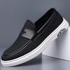 Spring New Shoes for Men Breathable Knit Casual Shoes Fashio Flat Skateboard Youth Slip-on Sneaker