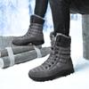Fashion Men Winter Snow Boots Super Warm Men Hiking Boots High Quality Waterproof Leather High Top Big Size Men's Boots Outdoor Sneakers