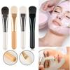 Single Makeup Brush Mask Soft Bristle Brush Wooden Handle Portable Mask Brush Beauty Makeup Tool