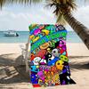 Customizable personalized beach towels Geometry Dash themed designs.Suitable for the beach, yoga, sports;ideal as beach accessories