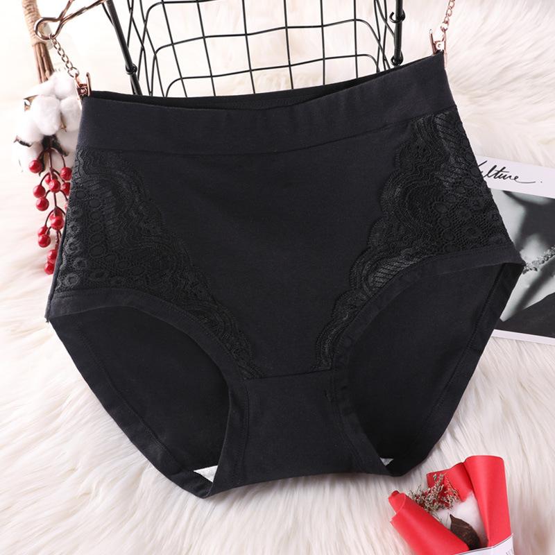 Plus Size Women's Cotton Red Lace Midwaist Year of Life Briefs Panties