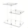 Acrylic Side Table 3 Tiers Multifuntional Modern Organizer Home Decoration End for Entryway