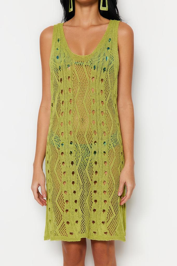 Women Fashion Beach Strap Sleeve Mini Black Mini Woven Cut Out Window Linen Blended Beach Dress