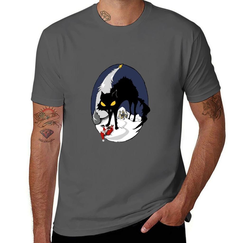 Yule Cat Tshirt Holiday Party Tshirt For Unisex