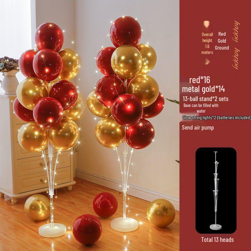 Glow-in-the-Dark Floor Balloons for Birthdays & Anniversaries, New Year’s Movable Stand