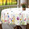 1 штука весенне-летних круглых и прямоугольных скатертей с цветочным принтом, доступны в различных размерах, дизайн с принтом цветов и бабочек, французский р