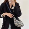 Fashion Tweed Women Crossbody Bag Chic Design Plaid Shoulder Underarm Bag Autumn Versatile Female Handbag