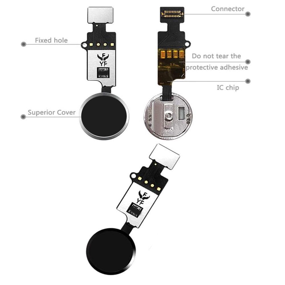 1 шт. Кнопка «Домой» Функция возврата для iPhone 7 / 8 / 7 Plus / 8 Plus / SE Черный
