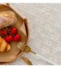 Корейский стиль, хлопковая скатерть с кисточками и ромашками, украшение для чайного стола, прямоугольное покрытие для стола для кухни, свадебной столовой
