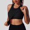 Женская майка для йоги с двойным слоем - Высокоэластичная, влагоотводящая со встроенным бюстгальтером