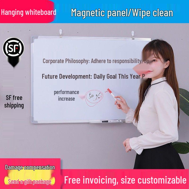 Большая мобильная настенная магнитная белая/черная доска