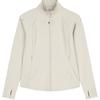 Solid Color Stand Collar Zipper Long Sleeve Jacket Women Jackets Chalk-White 962437708-2