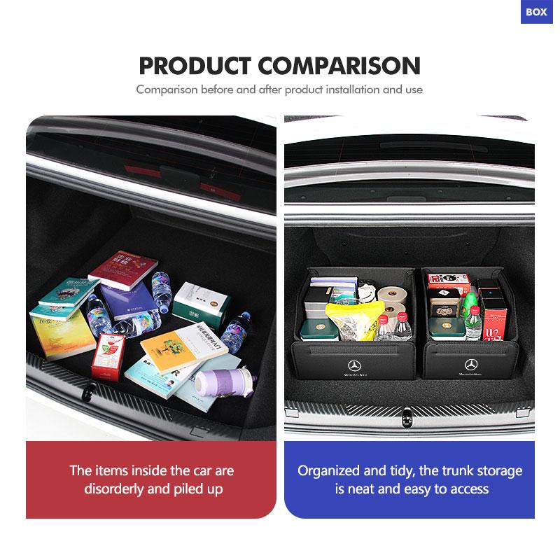 AAVM1 Car Trunk Organizer Box Large Capacity Multiuse Emergency Tool For Mercedes Benz W211 W124 W176 W177 C180 C200 C260 C300 GLC CLE