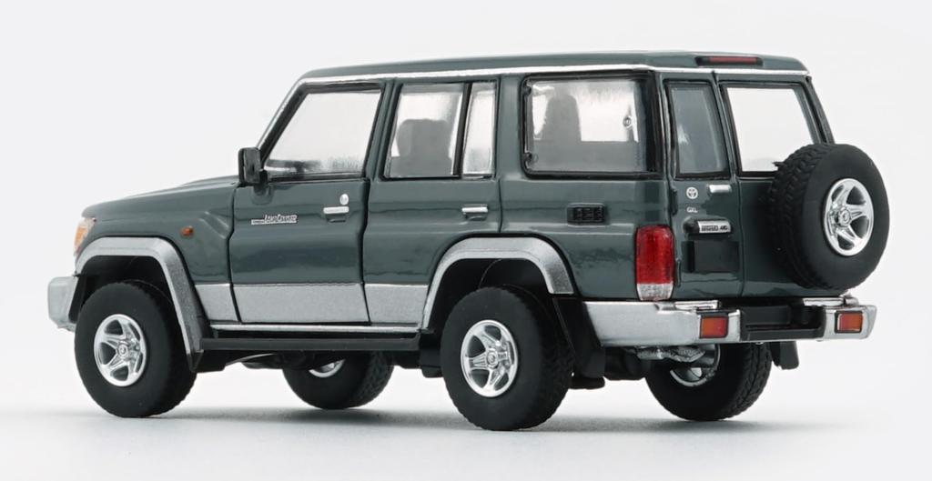 BM Creations Toyota Land Cruiser LC76 Темно-серый Левый руль 1/64 (Готовая модель)