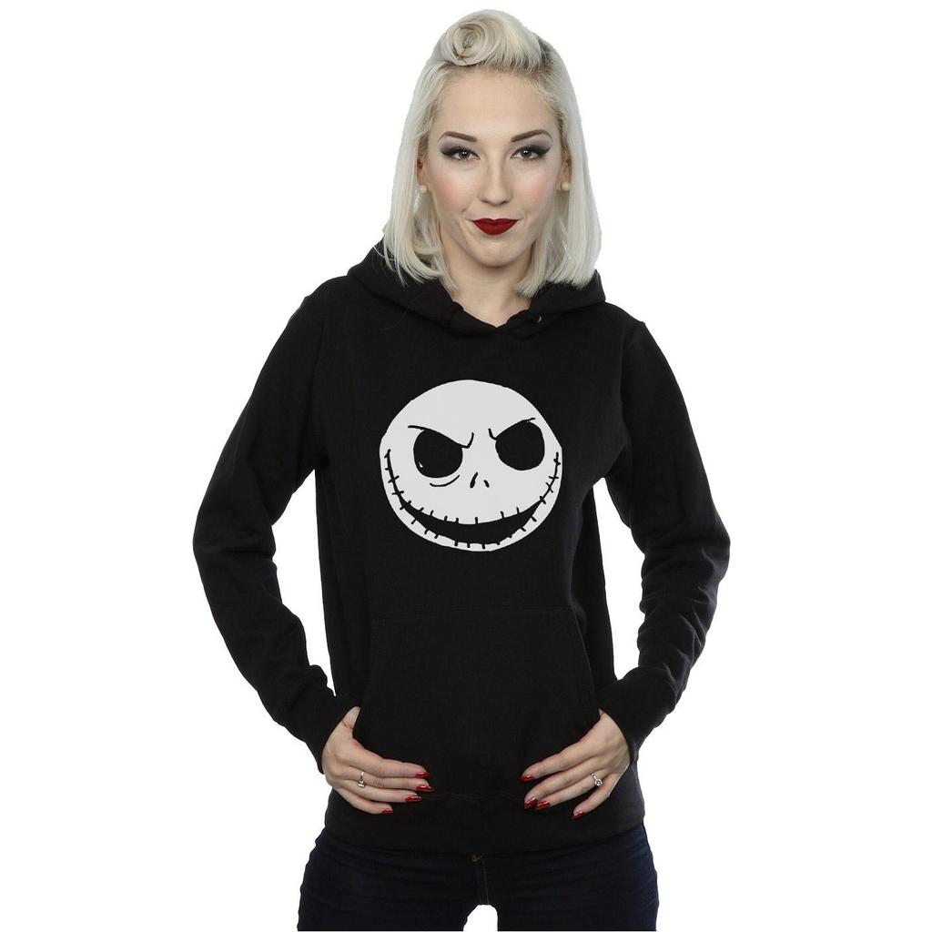 Disney Womens/Ladies Nightmare Before Christmas Jack Skellington Face Hoodie