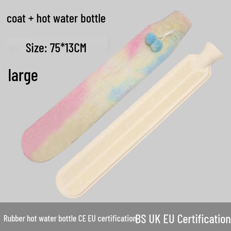 Explosion-Proof Hot Water Bottle: Rubber Design for Stomach and Feet, Long-Lasting Warmth