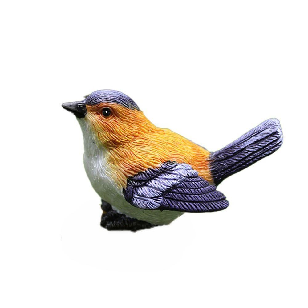 Многоцветные миниатюрные фигурки птиц, многоразмерная имитация воробья, модель для улицы и дома