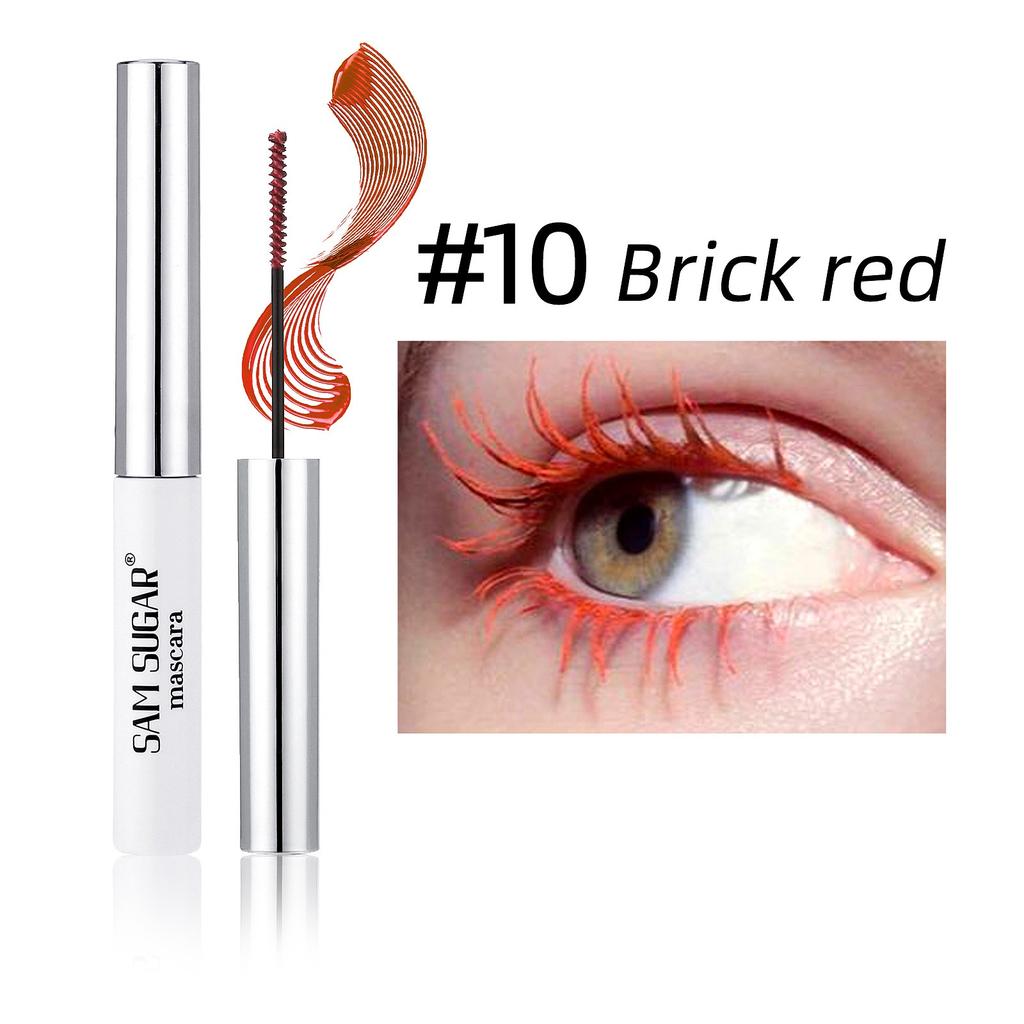 Тушь для ресниц с шелковыми волокнами, цветная, ультратонкая кисточка, удлиняет ресницы, водостойкая, стойкая, быстросохнущая, зеленая, розовая, подкручивающая тушь, макияж