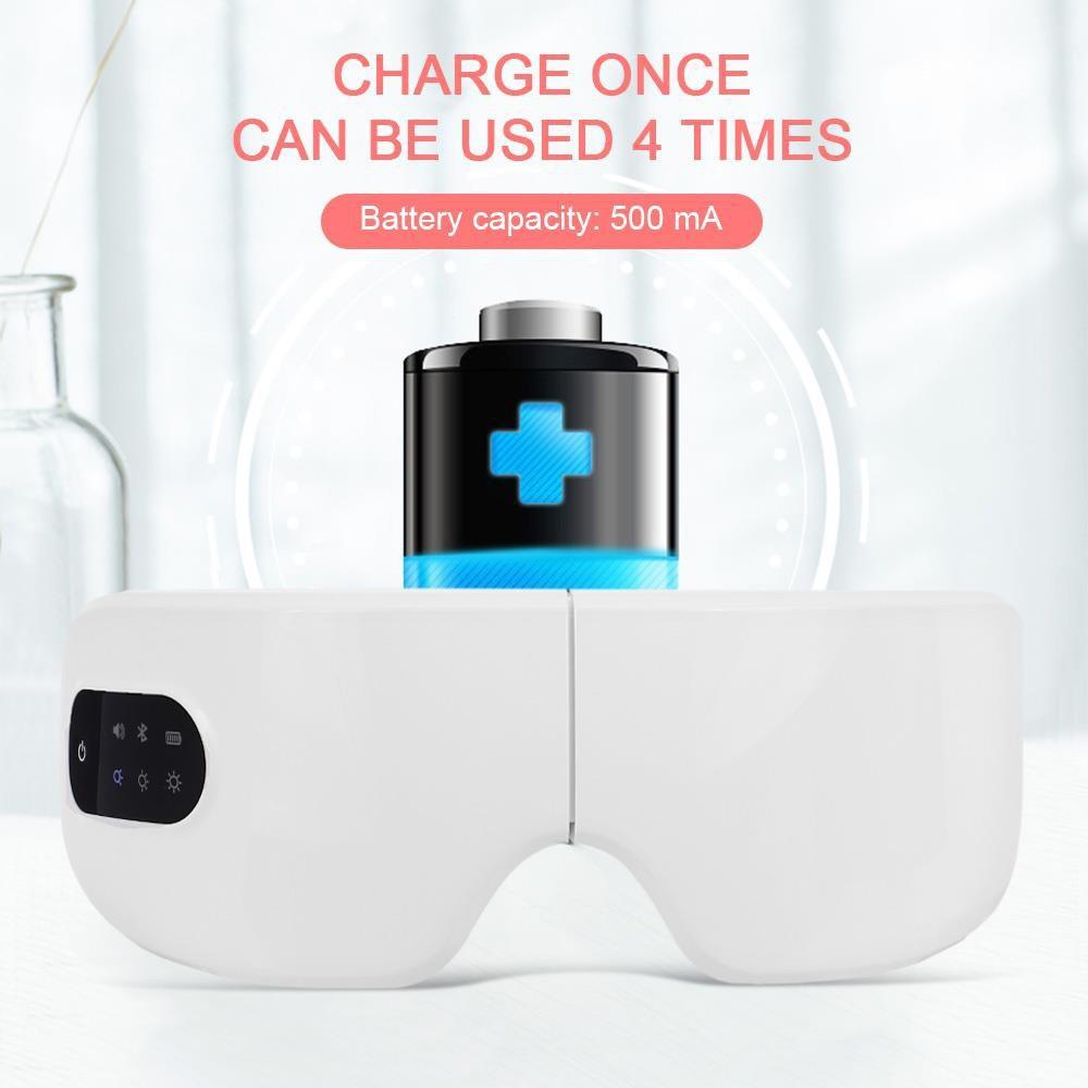 Portable Wireless Bluetooth Music Eye Massager 180 Folding Design Smart Eye Massager Steam Compress Eye Protector Resist Fatigue